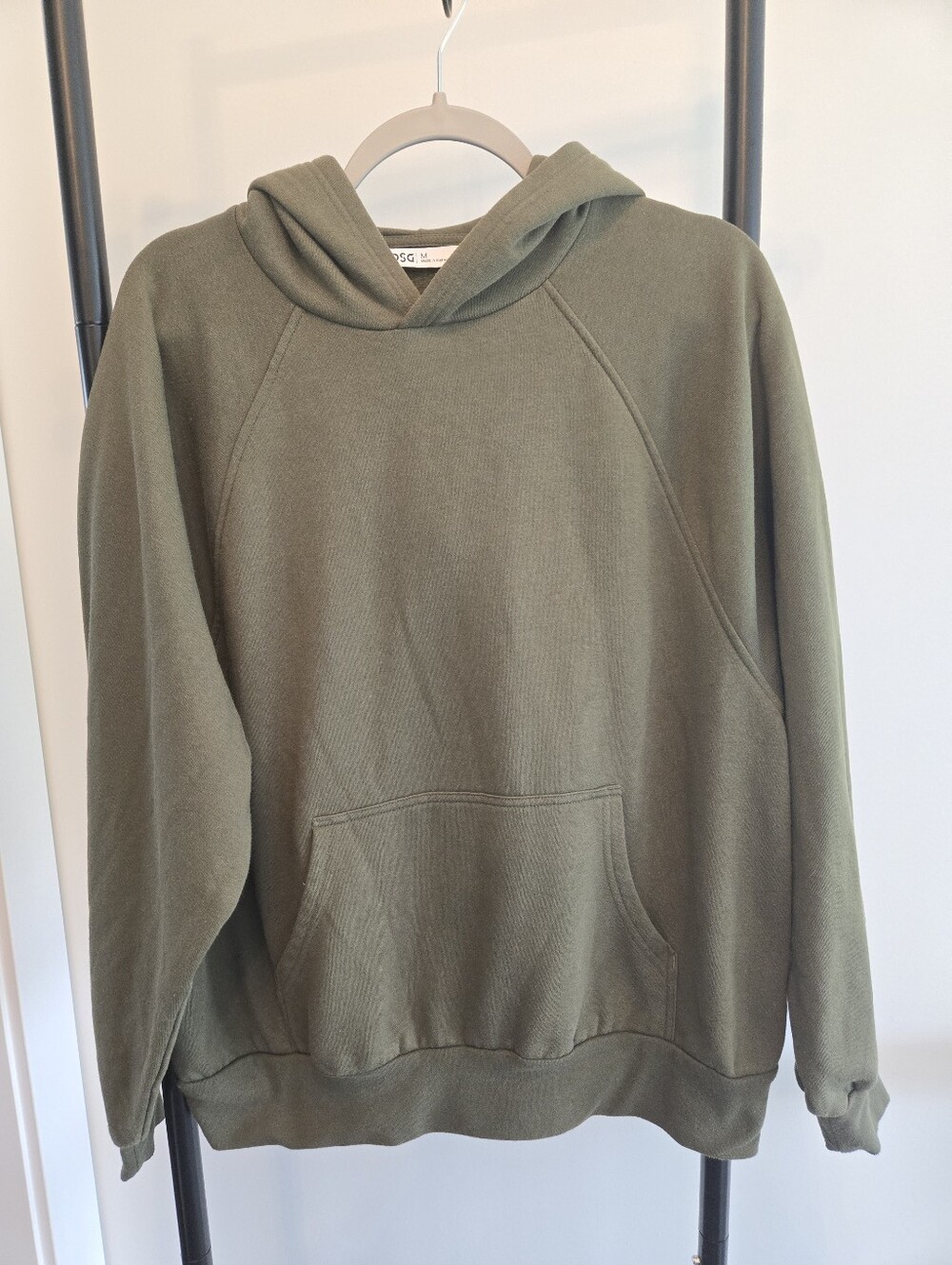 DSG Olive Green Fleece Lined Pullover Hoodie Size Medium Women